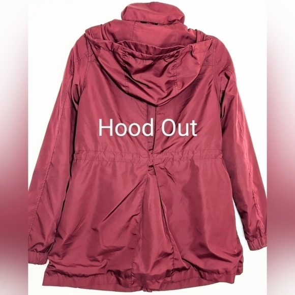 Burgundy A New Day Rain Coat - Picture 4 of 8